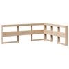 vidaXL Bookcase Headboard L-Shaped 160 cm Solid Wood Pine