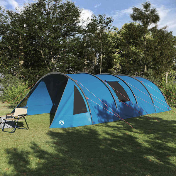 vidaXL Tunnel Tent with Roof Blue and Grey 890 x 470 x 220 cm