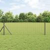 vidaXL Fence with Post Grey 0.8 x 25 m Steel