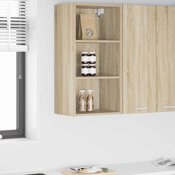 vidaXL Hanging Cabinet Sonoma Oak 40 x 29.5 x 80 cm Engineered Wood
