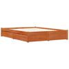 vidaXL Bed Frame with Drawer Wax Brown 160 x 200 cm Solid Pine Wood