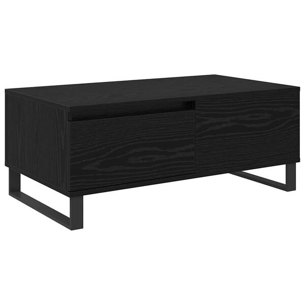 vidaXL Coffee Table Black Oak 90 x 50 x 36.5 cm Engineered Wood
