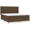 vidaXL Box Spring Bed with Mattress Dark Brown 180x200 cm Fabric