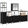 vidaXL Bathroom Furniture Set 5 pcs Black Oak Engineered Wood
