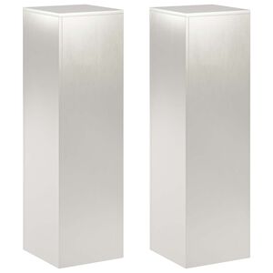 vidaXL Plant Stand 2 pcs Silver 30 x 30 x 100 cm Steel