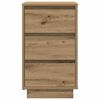 vidaXL Bedside Cabinet with LED Lights&nbsp;Artisan Oak 38x34x65 cm