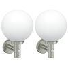 vidaXL Outdoor Wall Light 2 pcs Silver 28 x 25 x 38 cm