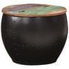 vidaXL Coffee Table | Multicolour | Solid Reclaimed Wood, Steel | 53x43 cm