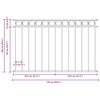 vidaXL Fence Element Assen White 170 x 100 cm Steel