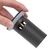 vidaXL Push Drain with Overflow Function Grey 6.4x6.4x9.1 cm