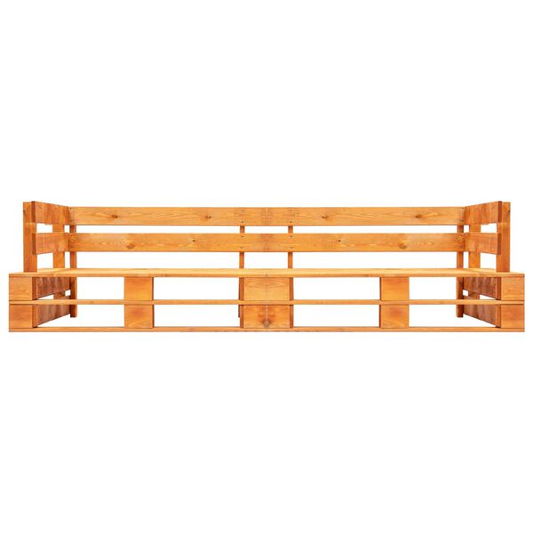 vidaXL Garden 2-Seater Pallet Sofa Honey Brown Wood