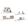 vidaXL Wall Shelf 4 pcs White Marble 120 x 23.5 x 4 cm Engineered Wood