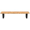 vidaXL Basin Shelf Wall Mounted Steel and Solid Wood Oak