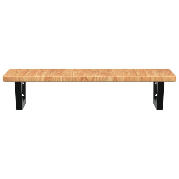 vidaXL Basin Shelf Wall Mounted Steel and Solid Wood Oak