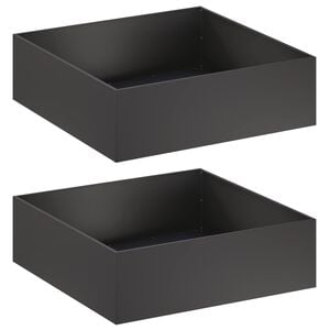 vidaXL Garden Planter 2 pcs Black 80 x 80 x 30 cm Cold-rolled Steel