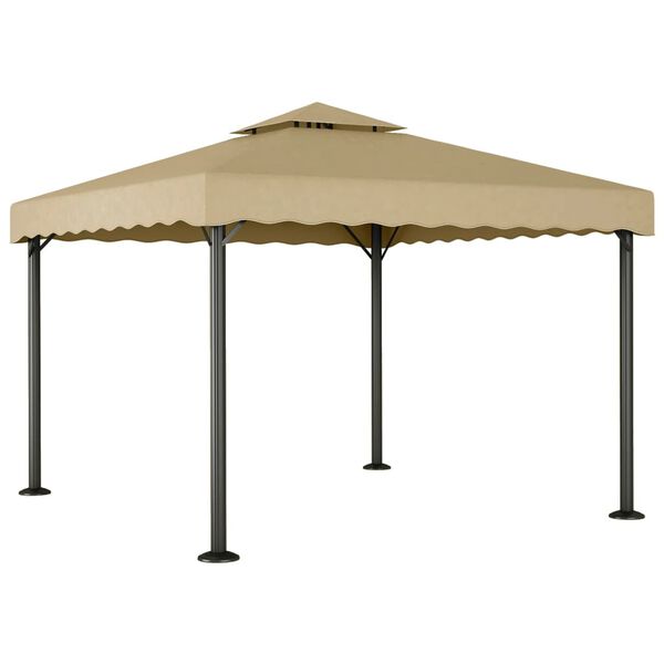 vidaXL Gazebo Taupe 3x3 m Aluminium and Steel