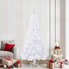 vidaXL Artificial Christmas Tree with Stand White 210 cm PVC and Steel