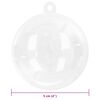 vidaXL Christmas Bauble Set 50 pcs Transparent &Oslash; 5 cm Plastic