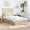 vidaXL Storage Bed with Drawer Sonoma Oak 90 x 190 cm Engineered Wood