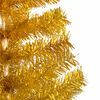 vidaXL Artificial Pre-lit Christmas Tree with Ball Set Gold 180 cm PET