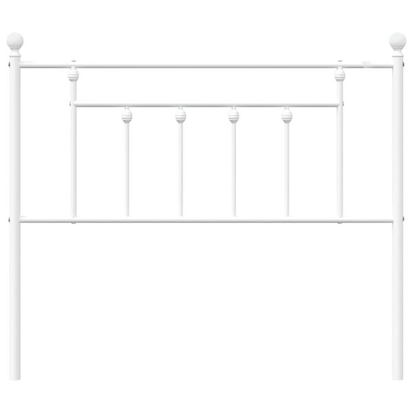 vidaXL Metal Replace Headboard White 100 cm