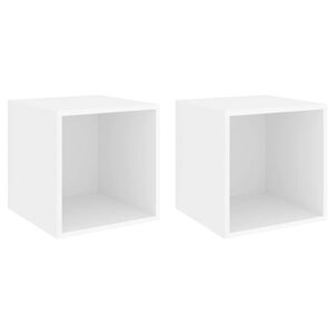 vidaXL Wall Cabinets 2 pcs White 37x37x37 cm Engineered Wood
