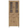 vidaXL Highboard with Drawer 2 pcs Artisan Oak Engineered Wood