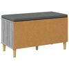 vidaXL Hall Bench with Cushion with Door Grey Sonoma 80 x 38 x 46 cm