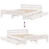 vidaXL Bed frame without Mattress White 140x200 cm Solid Wood Pine