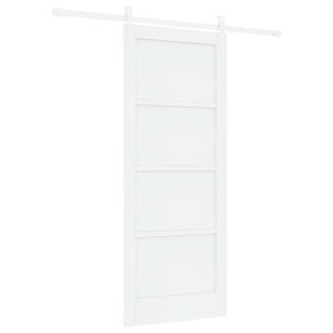 vidaXL Sliding Door White 83 x 202 cm Solid Pine Wood