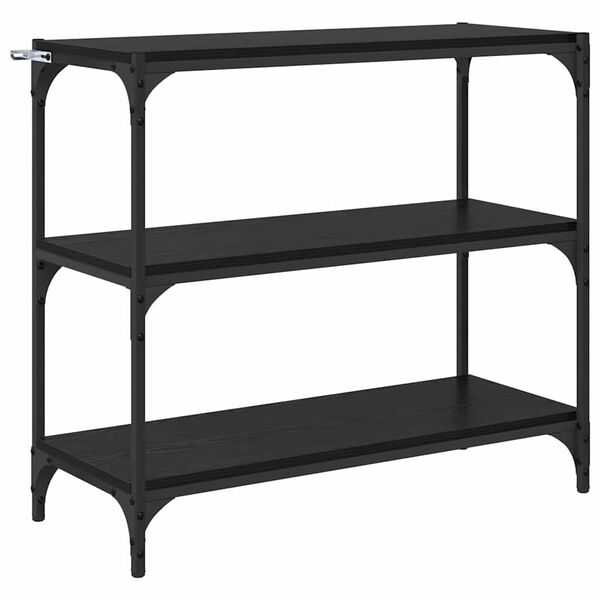 vidaXL Book Cabinet Black Oak 80 x 33 x 70.5 cm