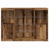 vidaXL LED Sideboard Old Wood 142.5 x 37 x 100 cm Engineered Wood