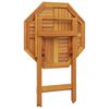 vidaXL Folding Garden Table Ø70x75 cm Solid Wood Acacia
