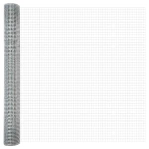 vidaXL Welded Wire Fence Silver 1.4 x 50 m