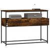 vidaXL Console Table Smoked Oak 100x40x75 cm Engineered Wood