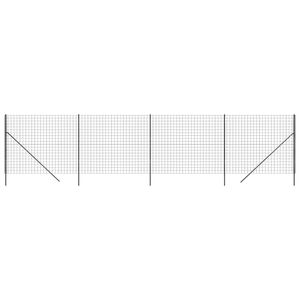 vidaXL Wire Mesh Fence Anthracite 2.2x10 m Galvanised Steel