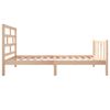 vidaXL Bed Frame without Mattress Solid Wood 100x200 cm (810072+814179)