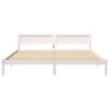 vidaXL Bed Frame with Headboard White 180 x 200 cm Solid Pine Wood