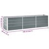 vidaXL Garden Raised Bed Galvanised Steel 240x40x45 cm Grey