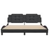 vidaXL Bed Frame without Mattress "Zadar" Black 180x200 cm Super King Faux Leather
