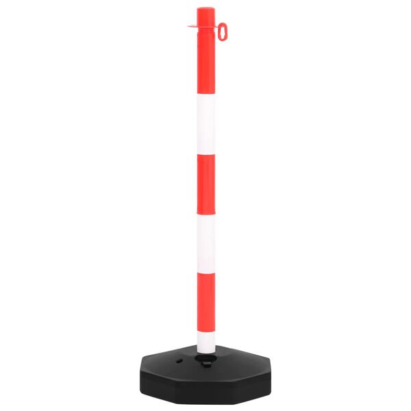 vidaXL Chain Post Set with 10 m Plastic Chain