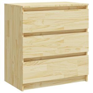 vidaXL Bedside Cabinet 60x36x64 cm Solid Wood Pine