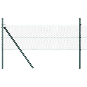 vidaXL Hexagonal Fence Ground Fix 100 x 0.5 m PVC-Coated Steel Grey