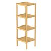 EISL Bathroom Shelf with 4 Compartments Bamboo 34x33x110 cm