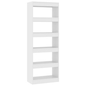 vidaXL Book Cabinet/Room Divider White 60x30x166 cm Engineered Wood