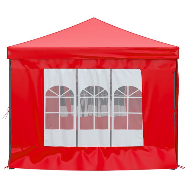 vidaXL Folding Party Tent with Sidewalls Red 3x6 m