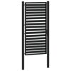 vidaXL Garden Gate Lockable Black 100x180 cm Aluminium