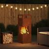 vidaXL Fire Pit Brown 35 x 35 x 100 cm Steel