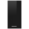 vidaXL Hanging Cabinet Lyon High Gloss Black 29.5x31x60 cm Engineered Wood