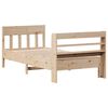 vidaXL Bed Frame without Mattress 100x200 cm Solid Wood Pine